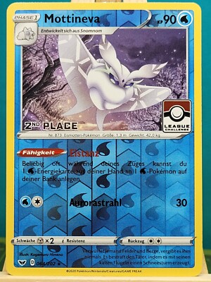 POKEMON - League Challange - Mottineva (Reverse) 2. Platz - 064/202 - deutsch