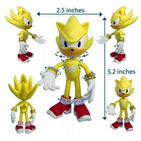 Set of 5 - 5" Sonic the Hedgehog Video Game Movie Action Figures