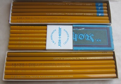 Koh-I-Noor L&C. Hardtmuth & Drawing Pencils Sets Czechoslovakia 1500 USA Vintage