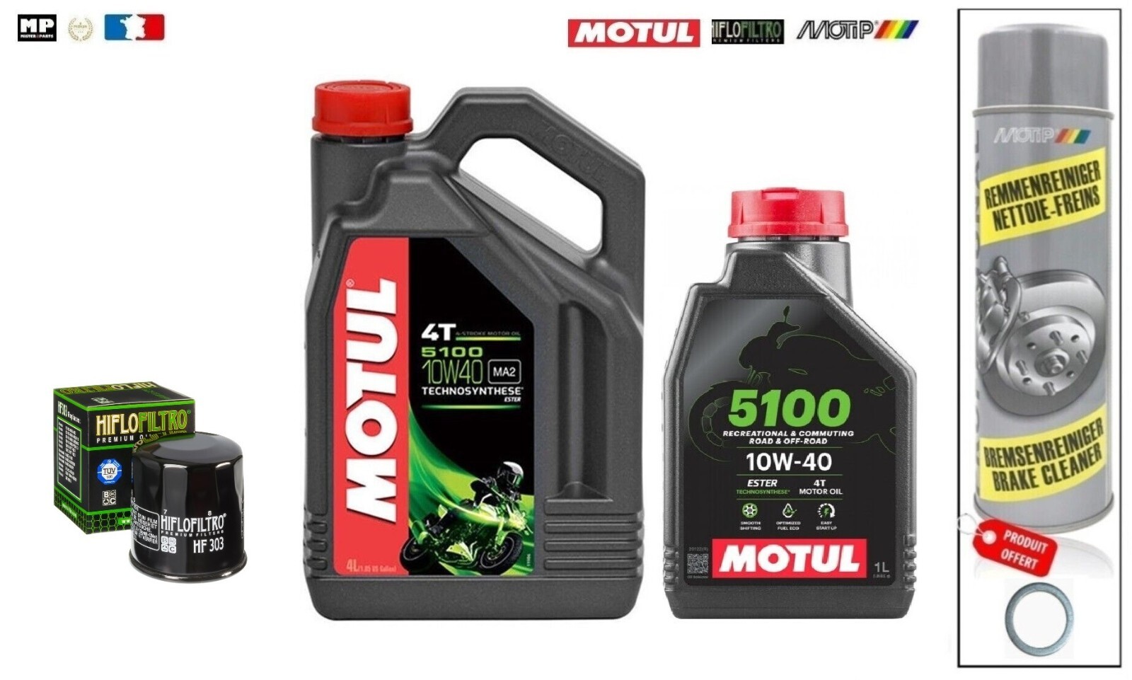 Éliminez les bruits moteur de votre Kawasaki ZZR 1400 avec ce kit vidange Motul