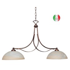 Bilanciere Lampadario sospensione vintage vetro ambra Nabila Made in Italy