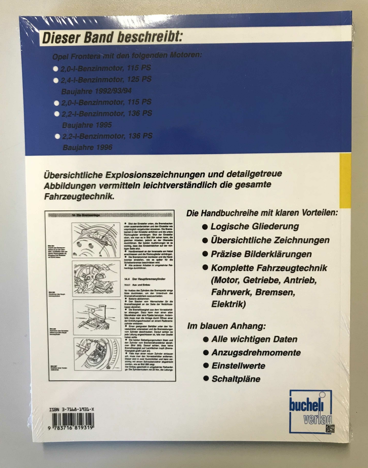 Thumbnail - Reparaturanleitung Opel Frontera Ab 1992 Buch Anleitung Werkstatt Neu