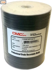 100-Pak CMC PRO (TY Technology) =WHITE THERMAL HUB= EVEREST 16X 4.7GB DVD-R's!