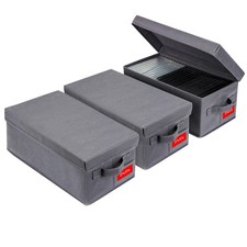 NUSWOR Upgrades DVD Storage Box - Perfect Case 3PACK, Grey