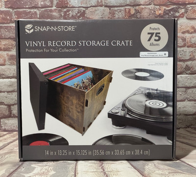Snap-N-Store Vinyl Storage Crate - Protect Your Collection - Assembly Required