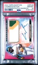 2024 Topps Inception Lawrence Butler Rookie Auto Patch Magenta /75 PSA 10
