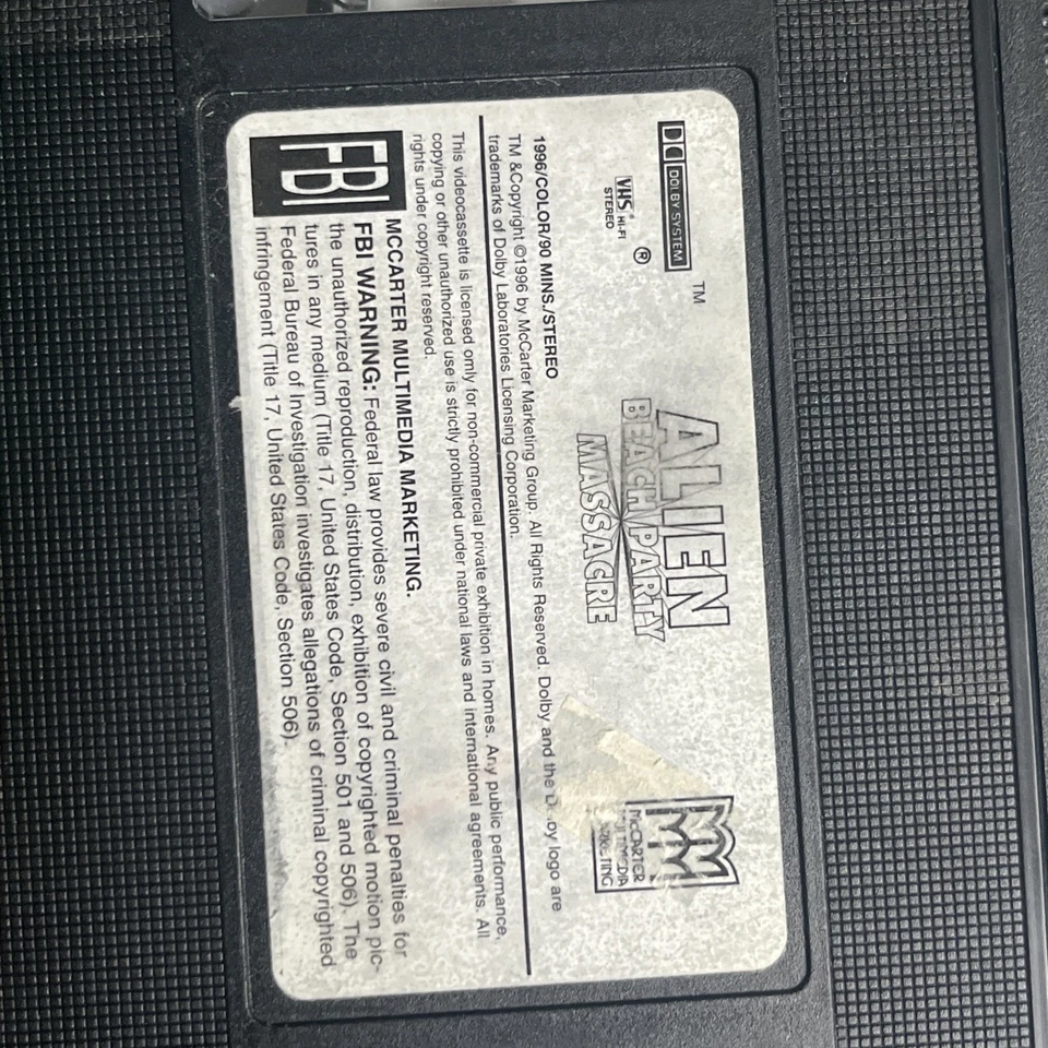 Alien Beach Party Massacre VHS 1996 Comedy Horror Sci-fi SOV - Image 2 of 4