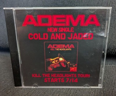 Adema Cold and Jaded Promo CD Single (CDr, 2007) Nu Metal Kill the Headlights