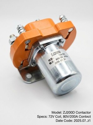 ZJ200D MZJ-200A Heavy Duty Contactor Solenoid 72V Coil 80V 200A Golf Cart Forkli