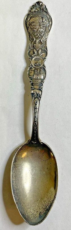 Sterling Silver 925 Wawona Santa Barbara Mission California Vintage Spoon 27.3 G