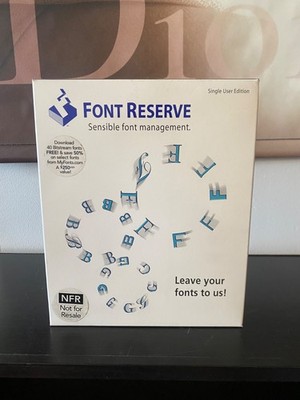 RARE Font Reserve Sensible Font Management For Mac OS X BRAND NEW SEALED