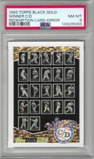 1993 Topps Black Gold Winner Card - C/D Redemption Error - PSA 8 NMMT. (Rare!)