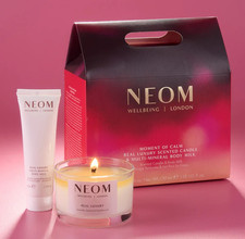 NEOM Moment of Calm GIFT SET  Luxury Scented Candle & Multi-Mineral Body Milk