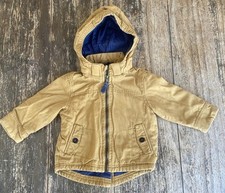 Genuine Kids OshKosh Brown Gold Zip Jacket with Removable Hood Size 12M NWT