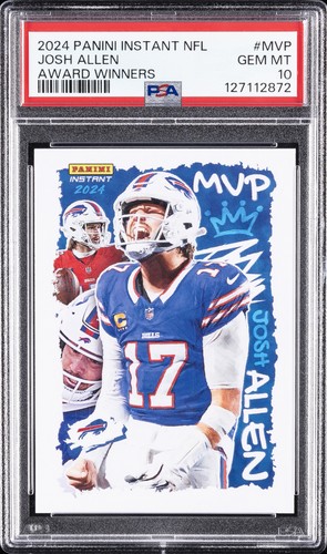 2024 PANINI INSTANT NFL AWARD WINNERS #MVP JOSH ALLEN PSA 10