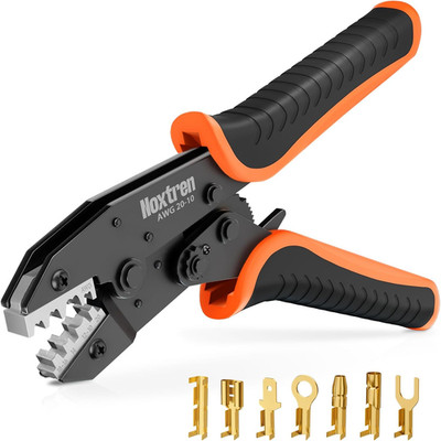 Crimping Tool for Non-Insulated Open Barrel Terminals Receptacles - AWG 20-10 Ra