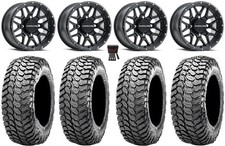 Raceline Krank 14" Wheels Black 30" Liberty Tires CFMoto ZForce 950 UForce 1000
