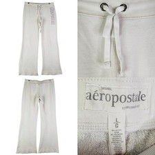 Aeropostale Vintage Y2K Low Rise White Logo Sweatpants Size Large