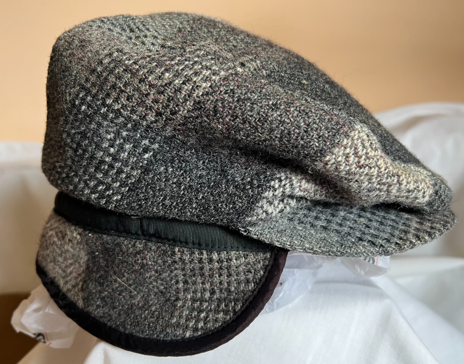 Authentic Harris Tweed Patchwork Flat Cap - Size … - image 8