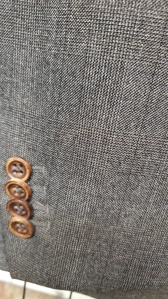 Traje de lana de tres piezas Banana Republic Vitale Barberis Canonico 44R chaleco COMO NUEVO Foto 3 de 4