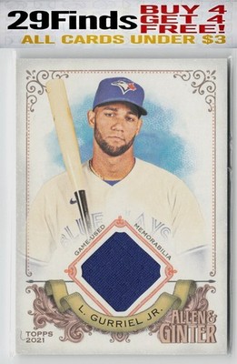 Lourdes Gurriel Jr. GAME USED Patch MEM 2021 Topps Allen & Ginter #AGA-LGJ