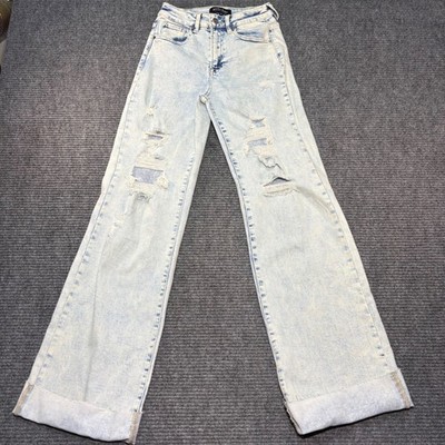 Risen Jean WildOak Boutique Distressed Wide Leg Acid Wash Jean WO_RDP5130CH 1/25