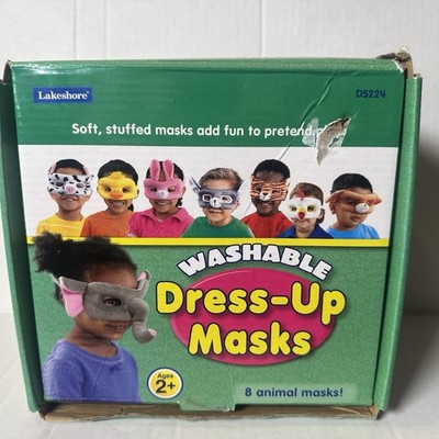 7-Children's Eye Face Mask Soft Plush Dress Up Toddlers PreSchool Animal Faces