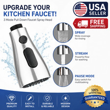 Brushed Nickel Kitchen Faucet Sink Mixer Faucet Pull Down Sprayer Single Handle
