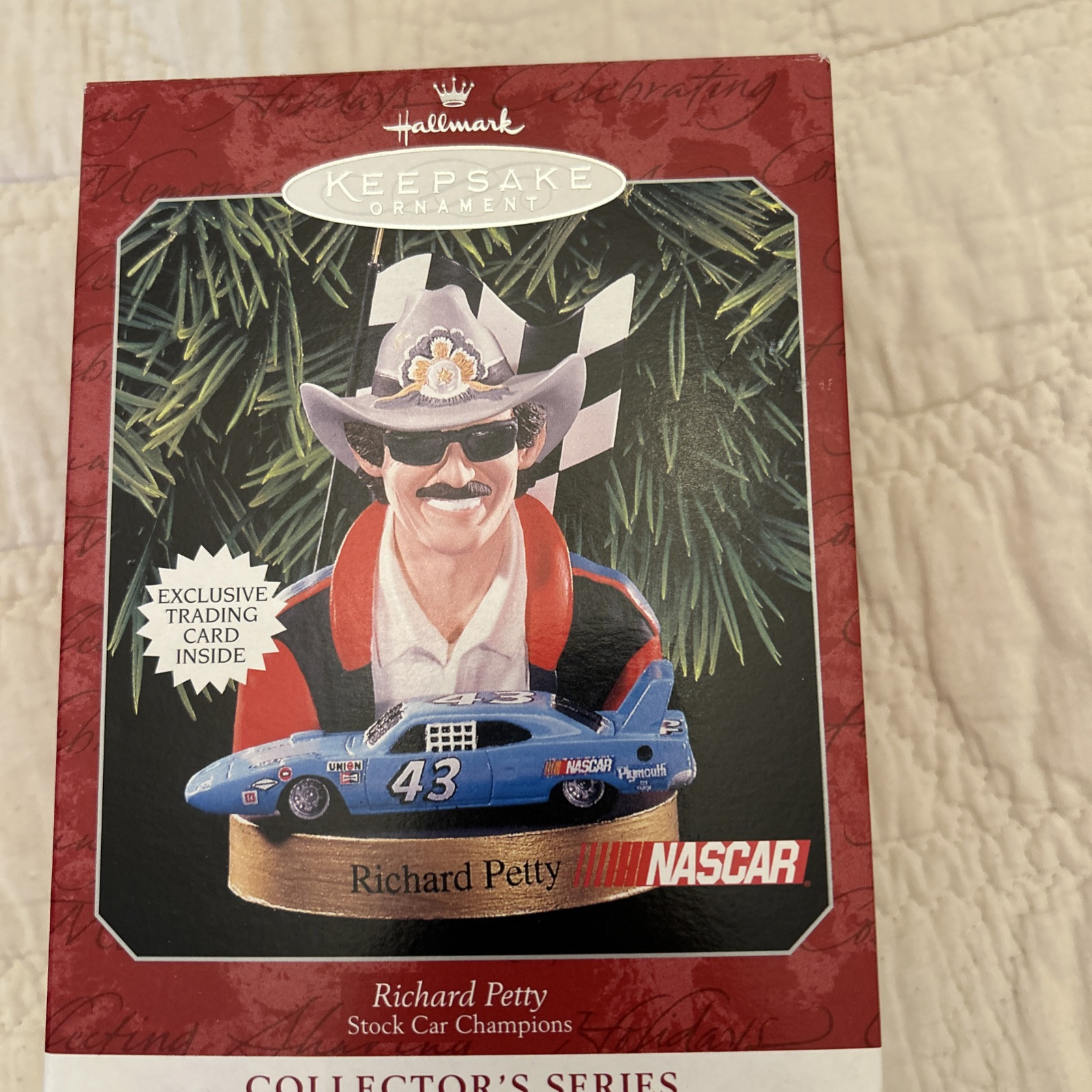 Vintage 1998 Hallmark Richard Petty Series 2 Ornament with Trading Card