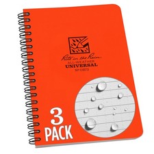 3 Pack Orange Blank Notebooks Paper Finish Coated for Office Use