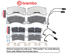 Front Rear Brake Pad Oes Ceramic Sensor For Porsche Macan Turbo 390mmvinreq