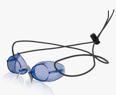 Sporti Antifog Swedish Swim Goggle Latex + Bungee Strap -Blue