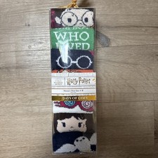 Harry Potter 7 Days of Cozy Fuzzy Crew Socks Crew Size: 4-10 Brand New Wizards