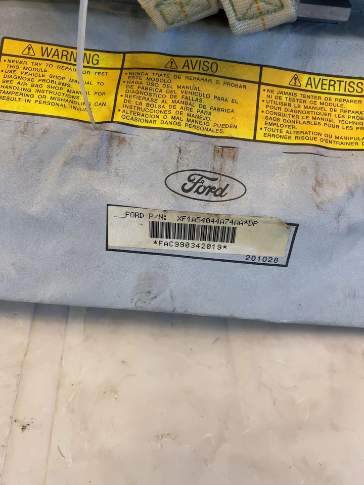 Ford Taurus 1999 tablero delantero bolsa de aire módulo conjunto lado derecho del pasajero derecho derecho derecho derecho derecho derecho Foto 4 de 4