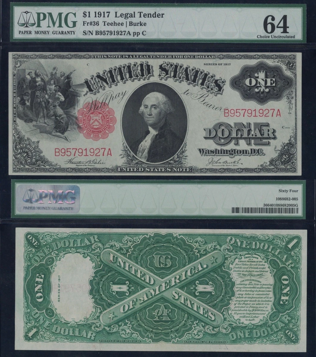 Uncirculated $1 1917 Year United States Large Size Notes for sale