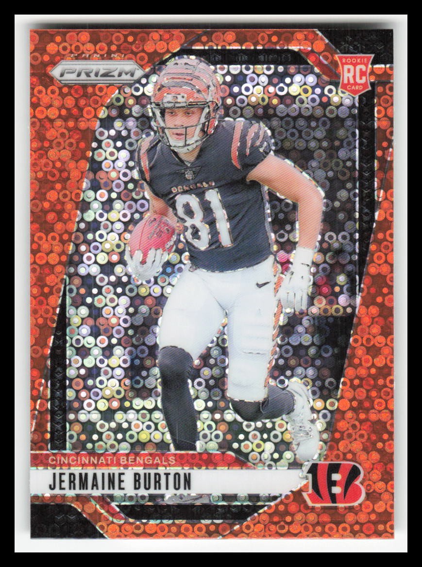 2024 Panini Prizm Prizms Orange Disco #350 Jermaine Burton