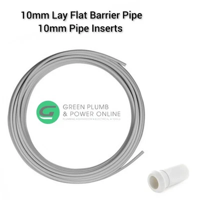 10mm Pipelife Easy Lay Lay Flat Mircrobore Pushfit Pipe Per Mtr & Pipe Inserts