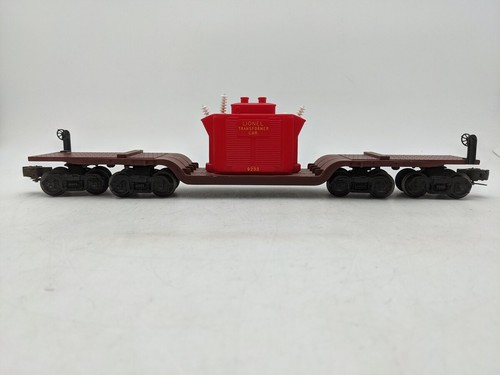 Camión Lionel 6-9233 calibre O 4 centro deprimido Flatcar con transformador EX | Zustand: Used