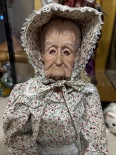 Antique 23  Porcelain Realistic Grandma Doll