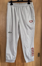 NFL Team Apparel Men's San Francisco 49ers Gray Jogger Logo Sweatpants Sz L NEW