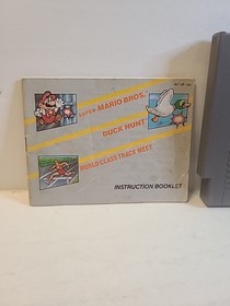Super Mario Bros. / Duck Hunt / World Class Track Meet NES Cartridge & Manual