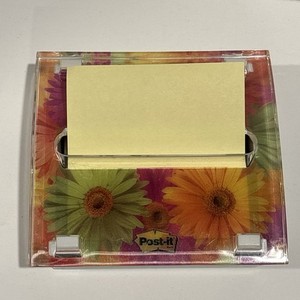 Post-it Pop-up Note Dispenser 3D Mod Flowers Daisy Floral Refillable Lucite