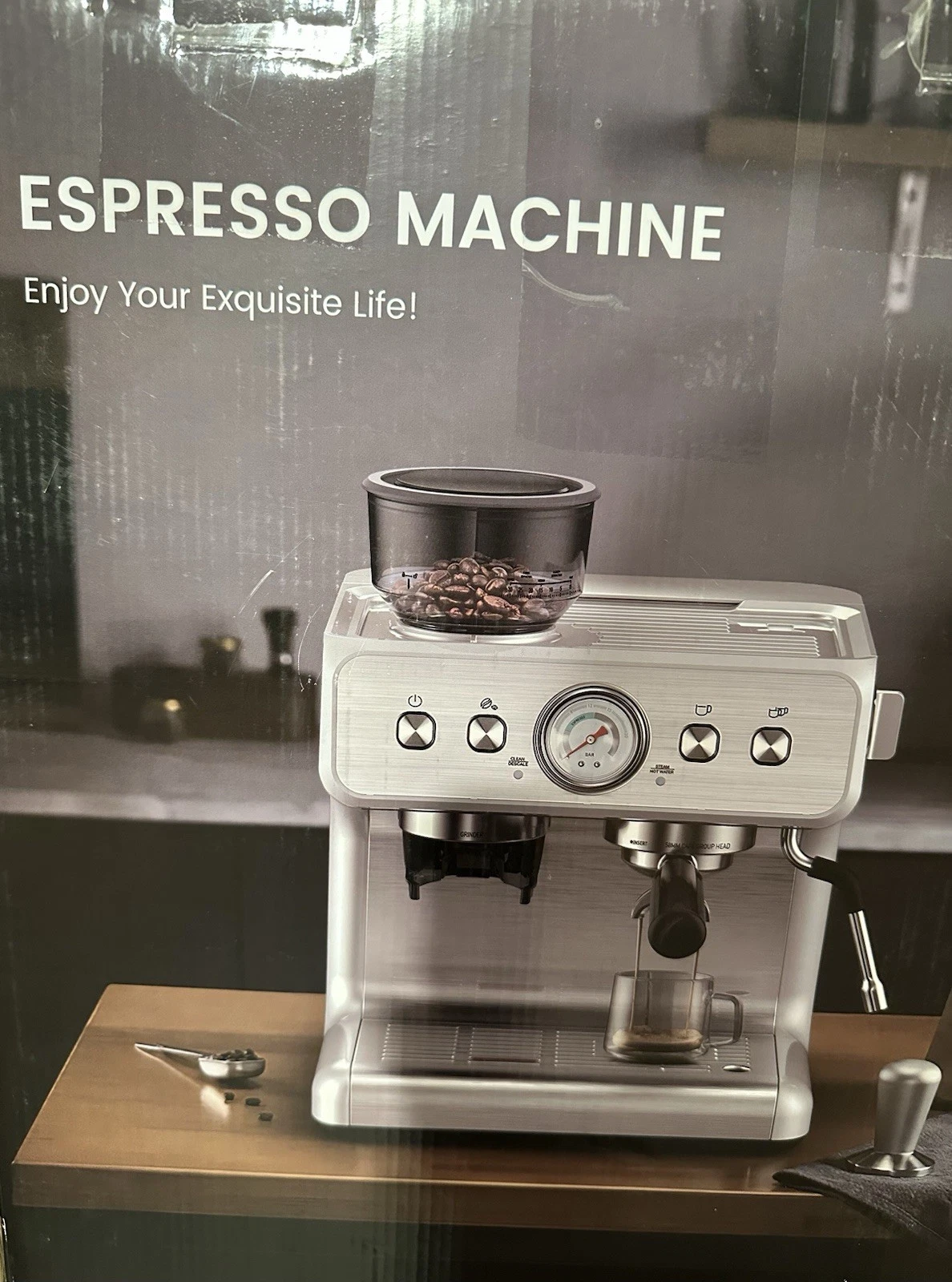 Joy Pebble Espresso Machine,15 Bar Professional Espresso Maker