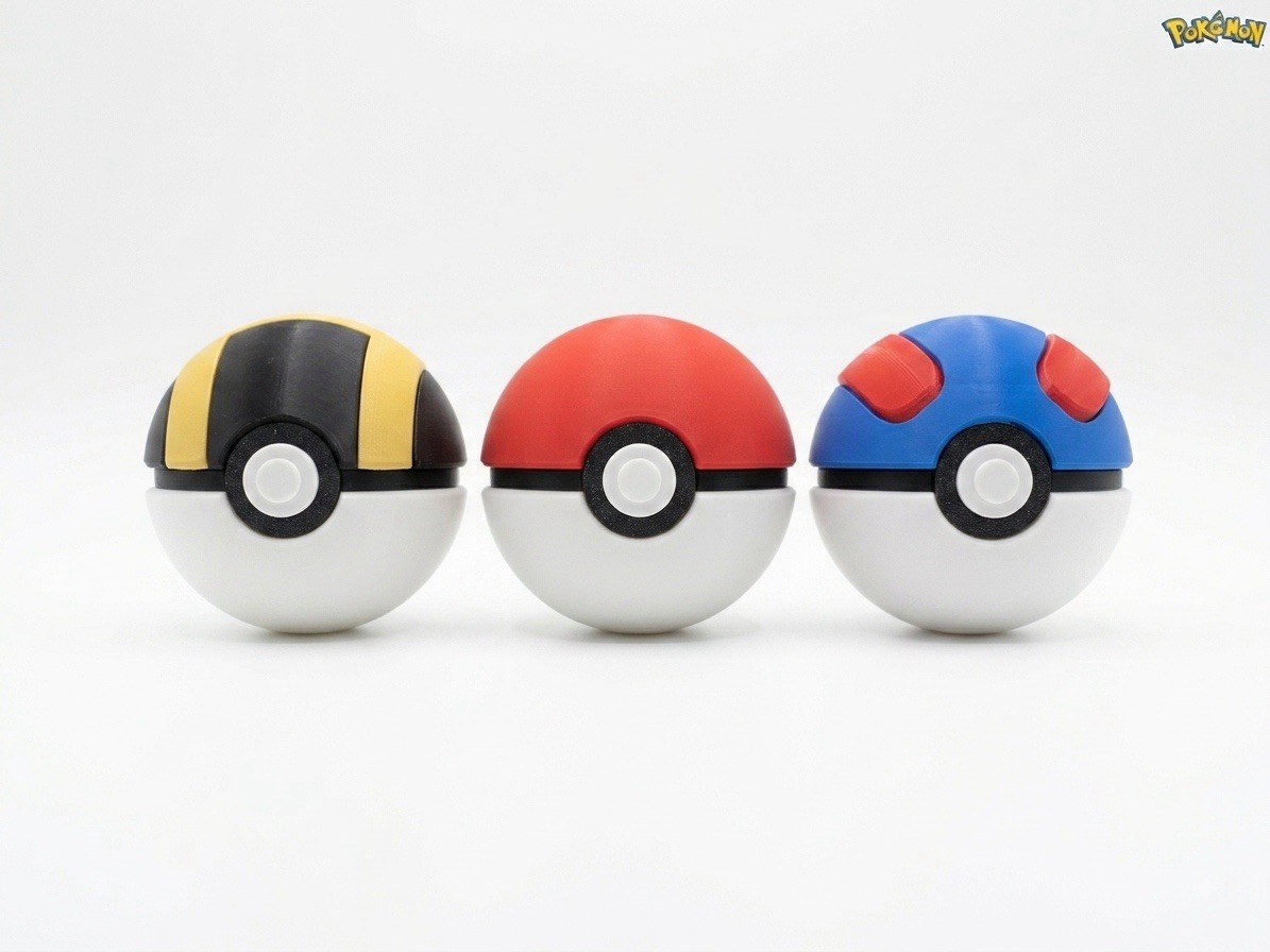 Pokémon Poké Ball - grandezza reale - pokeball, megaball, ultraball - set