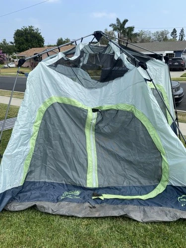 Coleman Instant Cabin Tent 10 Person with Instant Setup for Camping Navy Blue