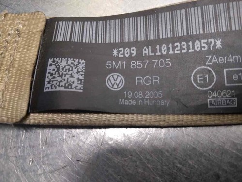 5M1857705 sicherheitsgurt vorne links 4268357 VOLKSWAGEN GOLF PLUS 5M1 2.0 TDI