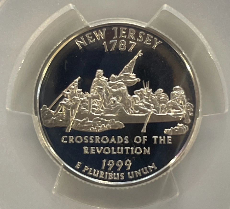 PCGS 1999-S 25C New Jersey Silver Quarter (PR67DCAM) - Image 2 of 4