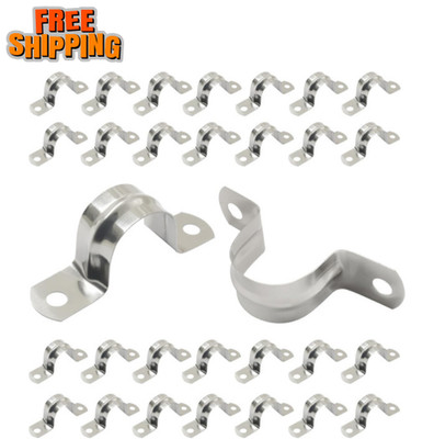 30PCS M25 1 Inch 304 Stainless Steel Rigid Pipe Strap - Heavy Duty U Bracket