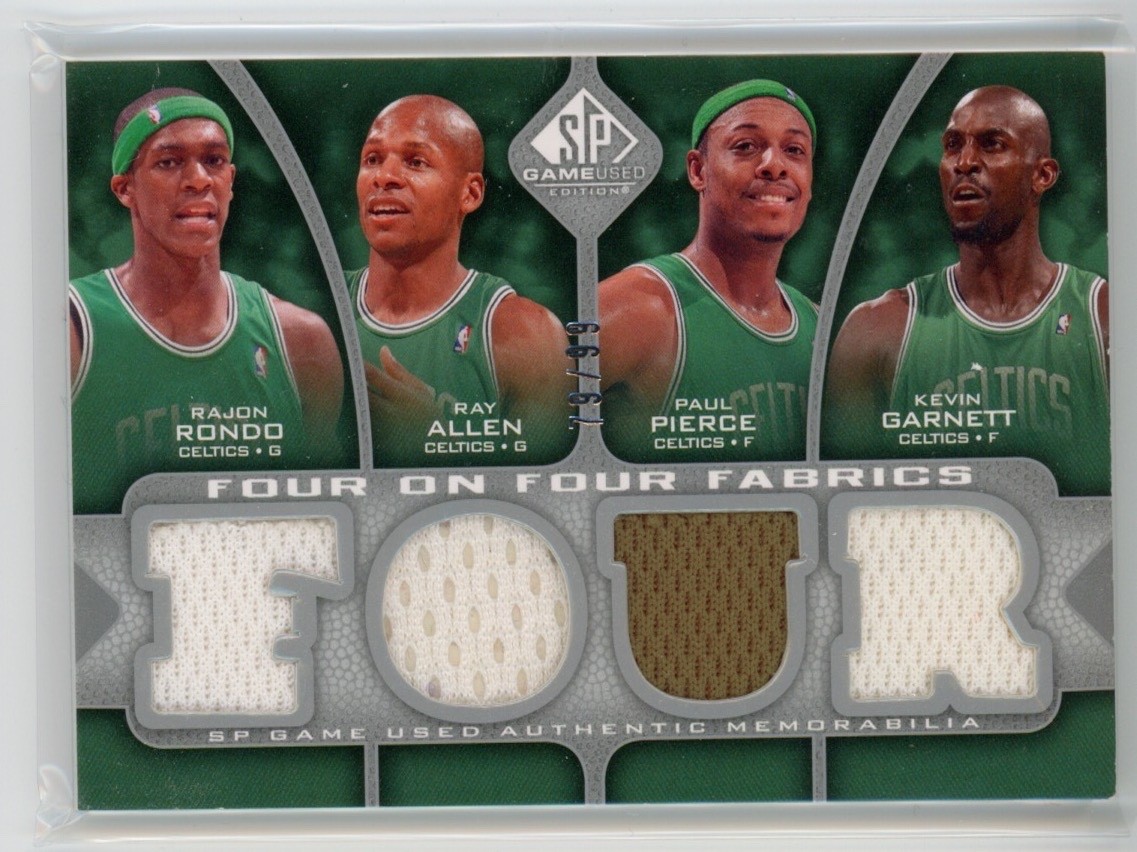 2009-10 Sp GU Rajon Rondo Ray Allen Paul Pierce Kevin Garnett 79/99 Jersey COA!