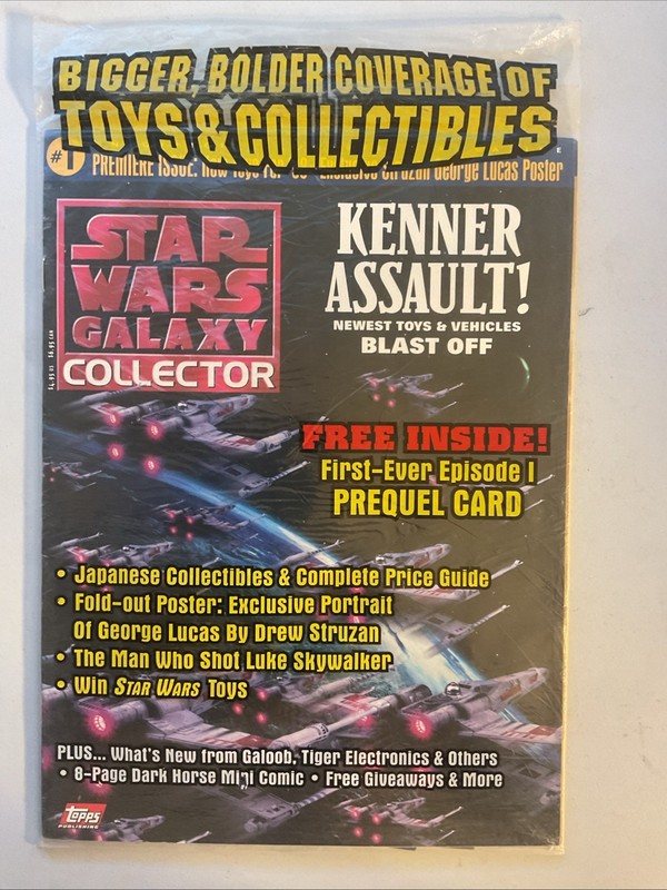 Star Wars Galaxy Collector Magazine #1 TOPPS 1998 Kenner Assault!  Sealed